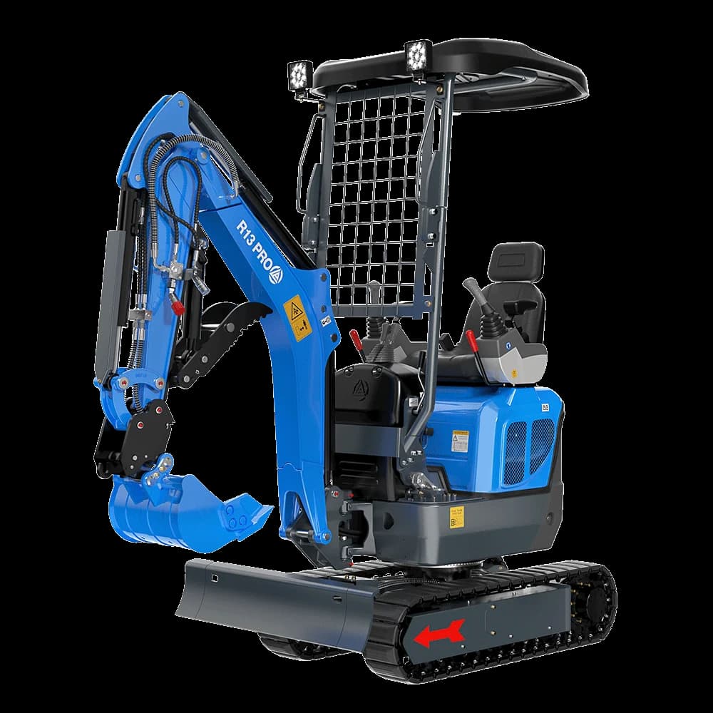 Rippa R13 Pro mini excavator rental Eugene - alternate angle